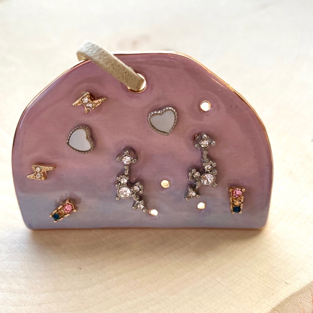 NWT Free People Dreamer Ceramic Stud Earring Set Gold Silver - Picture 15 of 16